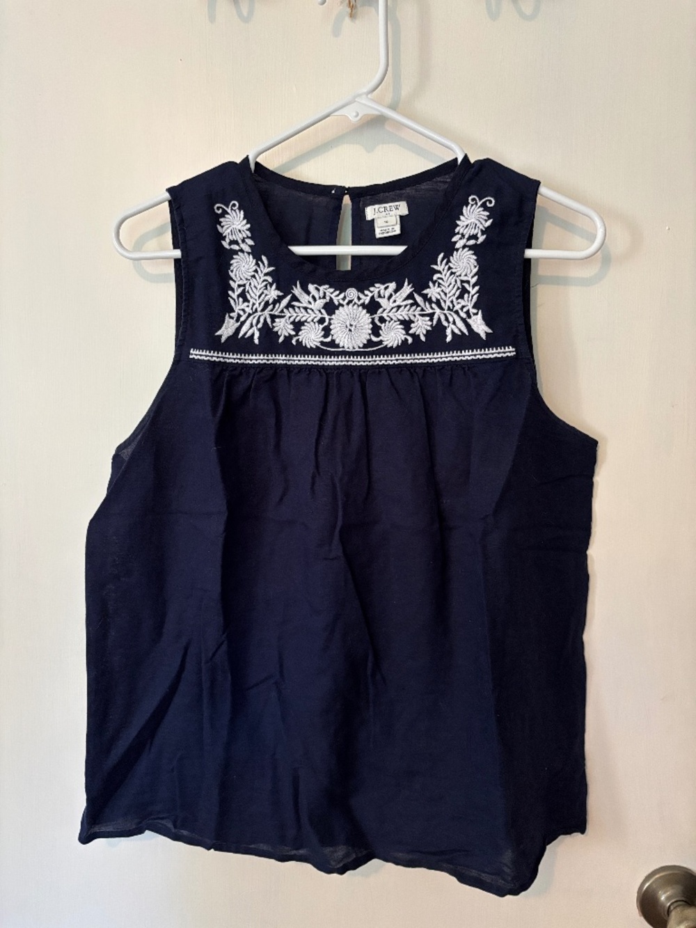 J. Crew Embroidered Tank Top
